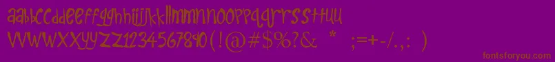 KidsPlay Font – Brown Fonts on Purple Background