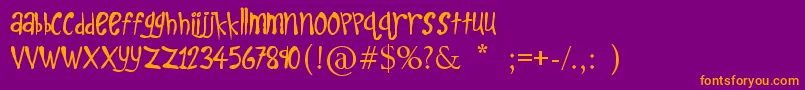 KidsPlay Font – Orange Fonts on Purple Background