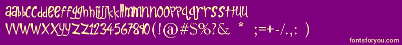 KidsPlay Font – Yellow Fonts on Purple Background