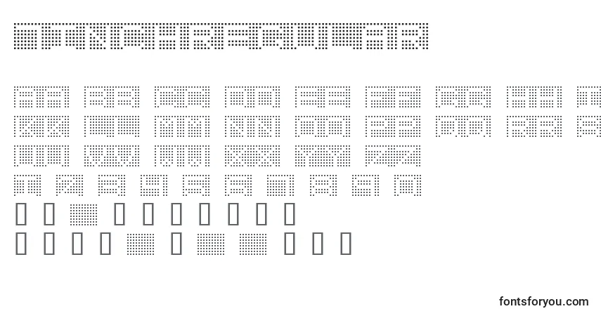 Schriftart 7inchRegular – Alphabet, Zahlen, spezielle Symbole