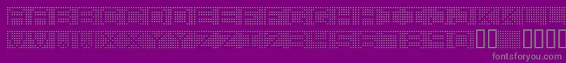 フォント7inchRegular – 紫の背景に灰色の文字