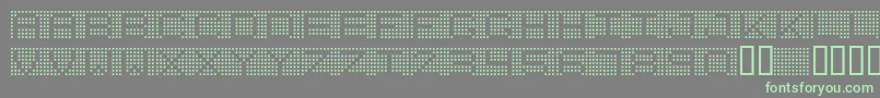 Шрифт 7inchRegular – зелёные шрифты на сером фоне