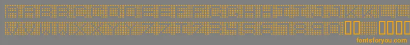 7inchRegular-Schriftart – Orangefarbene Schriften auf grauem Hintergrund