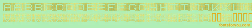 Шрифт 7inchRegular – оранжевые шрифты на зелёном фоне