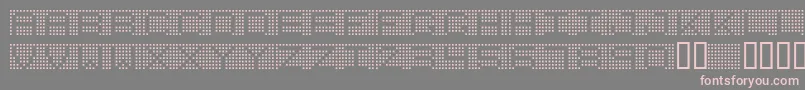 フォント7inchRegular – 灰色の背景にピンクのフォント