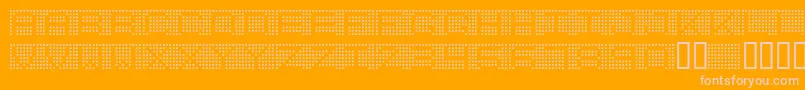 Шрифт 7inchRegular – розовые шрифты на оранжевом фоне