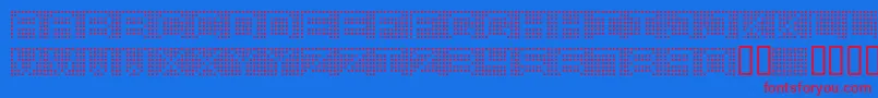 fuente 7inchRegular – Fuentes Rojas Sobre Fondo Azul