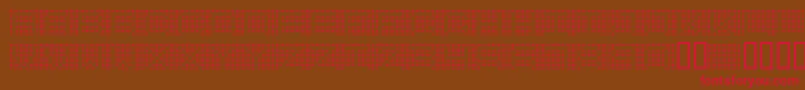 7inchRegular Font – Red Fonts on Brown Background