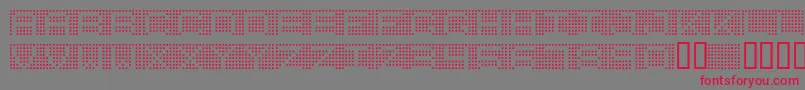 Шрифт 7inchRegular – красные шрифты на сером фоне