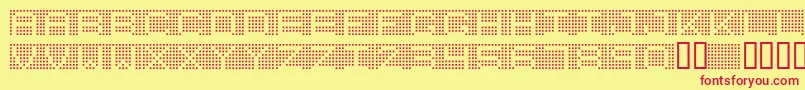 Шрифт 7inchRegular – красные шрифты на жёлтом фоне