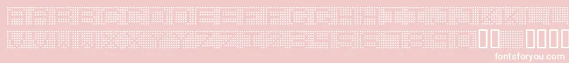 Fonte 7inchRegular – fontes brancas em um fundo rosa