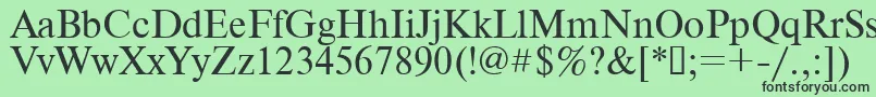 Times.Kz Font – Black Fonts on Green Background