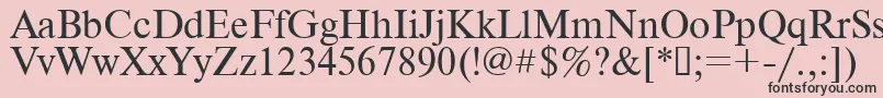 Times.Kz Font – Black Fonts on Pink Background