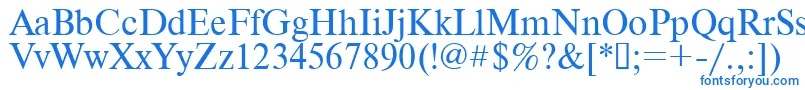 フォントTimes.Kz – 白い背景に青い文字