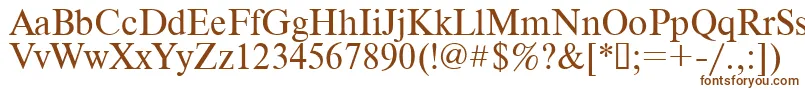 Times.Kz Font – Brown Fonts on White Background