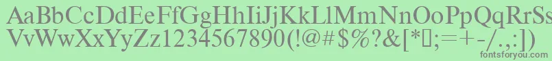 フォントTimes.Kz – 緑の背景に灰色の文字