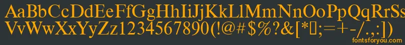 フォントTimes.Kz – 黒い背景にオレンジの文字