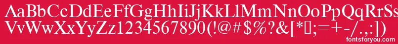 Times.Kz Font – White Fonts on Red Background