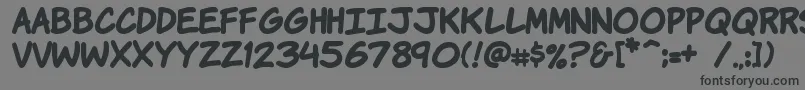 Komikahb Font – Black Fonts on Gray Background