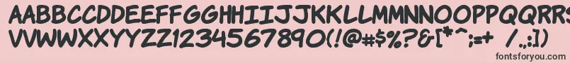 Komikahb Font – Black Fonts on Pink Background