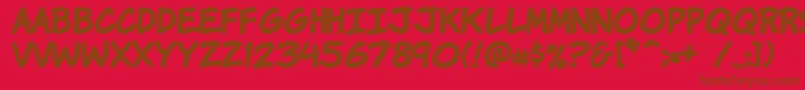 fuente Komikahb – Fuentes Marrones Sobre Fondo Rojo