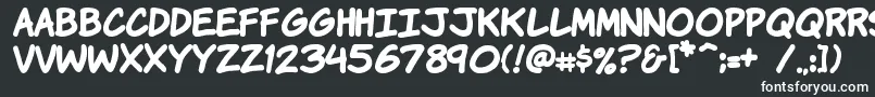 Komikahb Font – White Fonts on Black Background