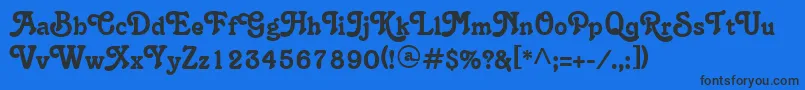 Christie Font – Black Fonts on Blue Background