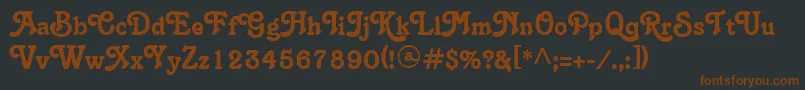 Christie-fontti – ruskeat fontit mustalla taustalla