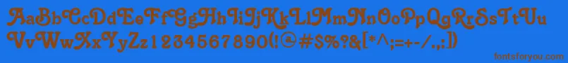 Christie Font – Brown Fonts on Blue Background