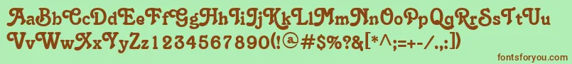 Christie Font – Brown Fonts on Green Background