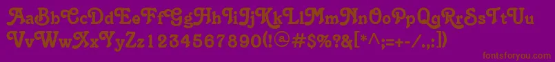 Christie Font – Brown Fonts on Purple Background