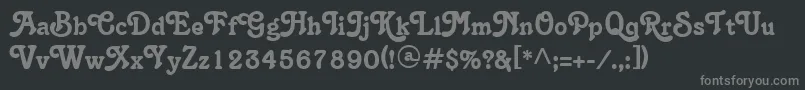 フォントChristie – 黒い背景に灰色の文字