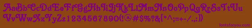 Christie Font – Purple Fonts on Brown Background