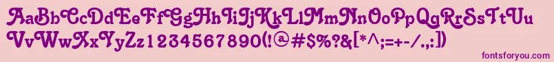 Christie Font – Purple Fonts on Pink Background
