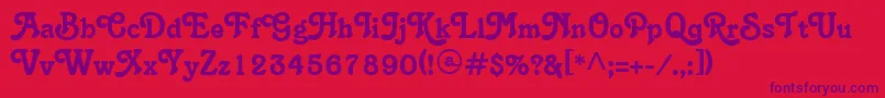 Christie Font – Purple Fonts on Red Background