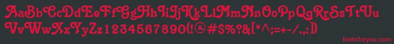 Christie Font – Red Fonts on Black Background