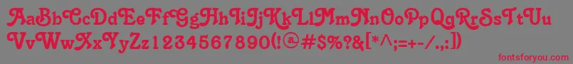 Christie Font – Red Fonts on Gray Background