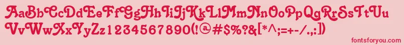 Christie Font – Red Fonts on Pink Background