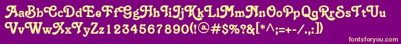 Christie Font – Yellow Fonts on Purple Background