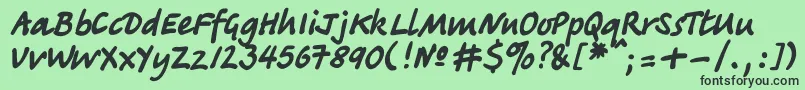 Tagirc Font – Black Fonts on Green Background