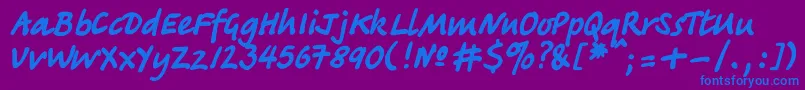 Tagirc Font – Blue Fonts on Purple Background