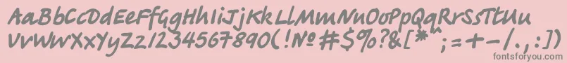 Tagirc Font – Gray Fonts on Pink Background