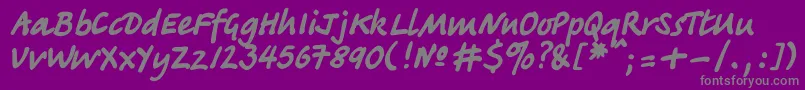 Tagirc Font – Gray Fonts on Purple Background