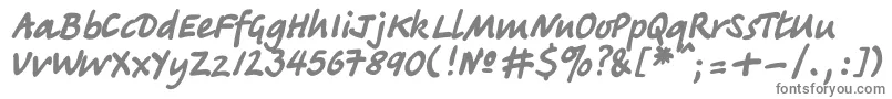 フォントTagirc – 白い背景に灰色の文字