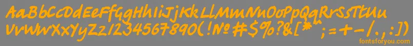 Tagirc Font – Orange Fonts on Gray Background