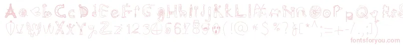 Myworld Font – Pink Fonts on White Background