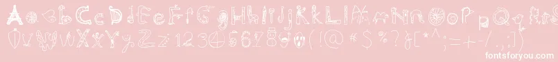 Myworld Font – White Fonts on Pink Background