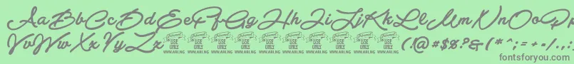 AtelasPersonaluseonly Font – Gray Fonts on Green Background