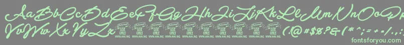 AtelasPersonaluseonly Font – Green Fonts on Gray Background