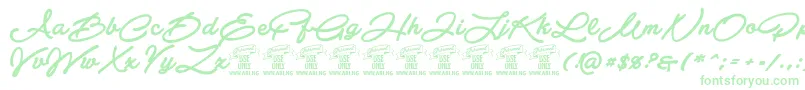 AtelasPersonaluseonly Font – Green Fonts on White Background